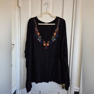 Embellished Black Women's Top